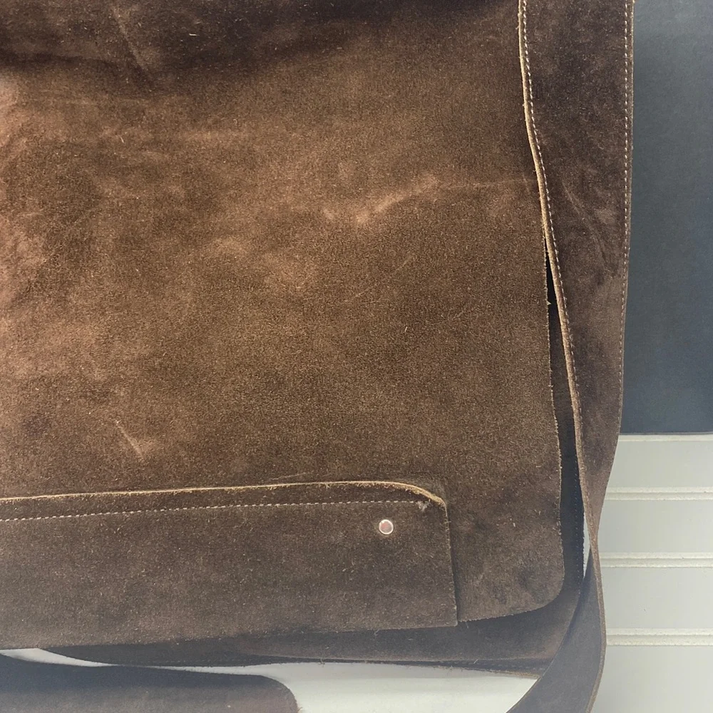 Banana Republic Brown Suede Messenger Bag